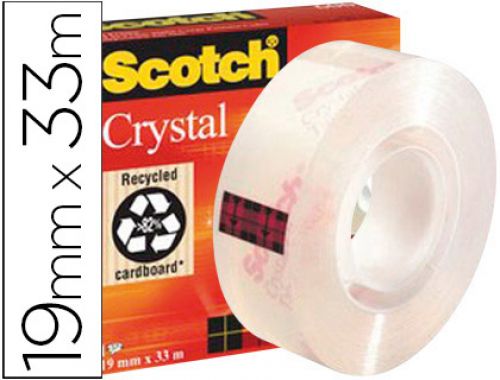 Fita adesiva super transparente 33mt x 19mm , Scotch , 29425 , 3134375261920